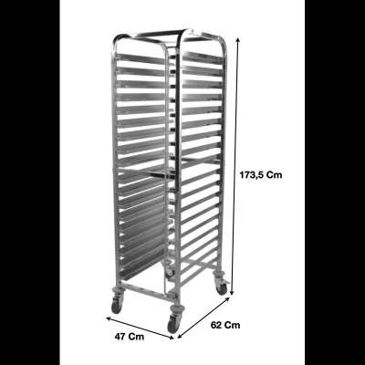 Echelle inox 18 niveaux GN1/1 600 x 400 mm